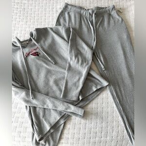 Arizona Cardinals Heathered Gray Pullover Hoodie/Pants Lounge Set